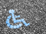 Barrierefreiheit Accessibility gezeichneter Rollstuhl